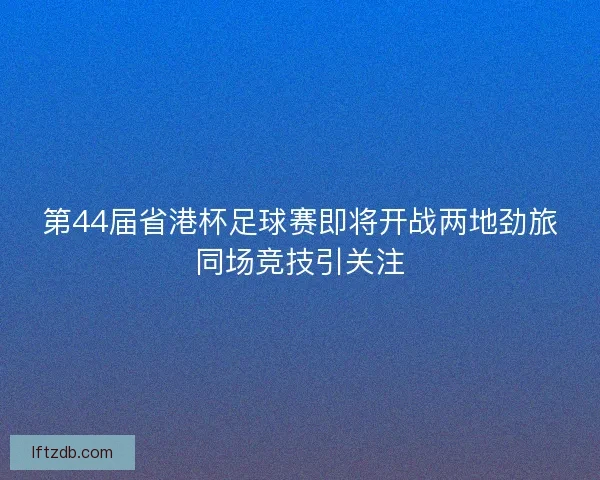 第44届省港杯足球赛即将开战两地劲旅同场竞技引关注